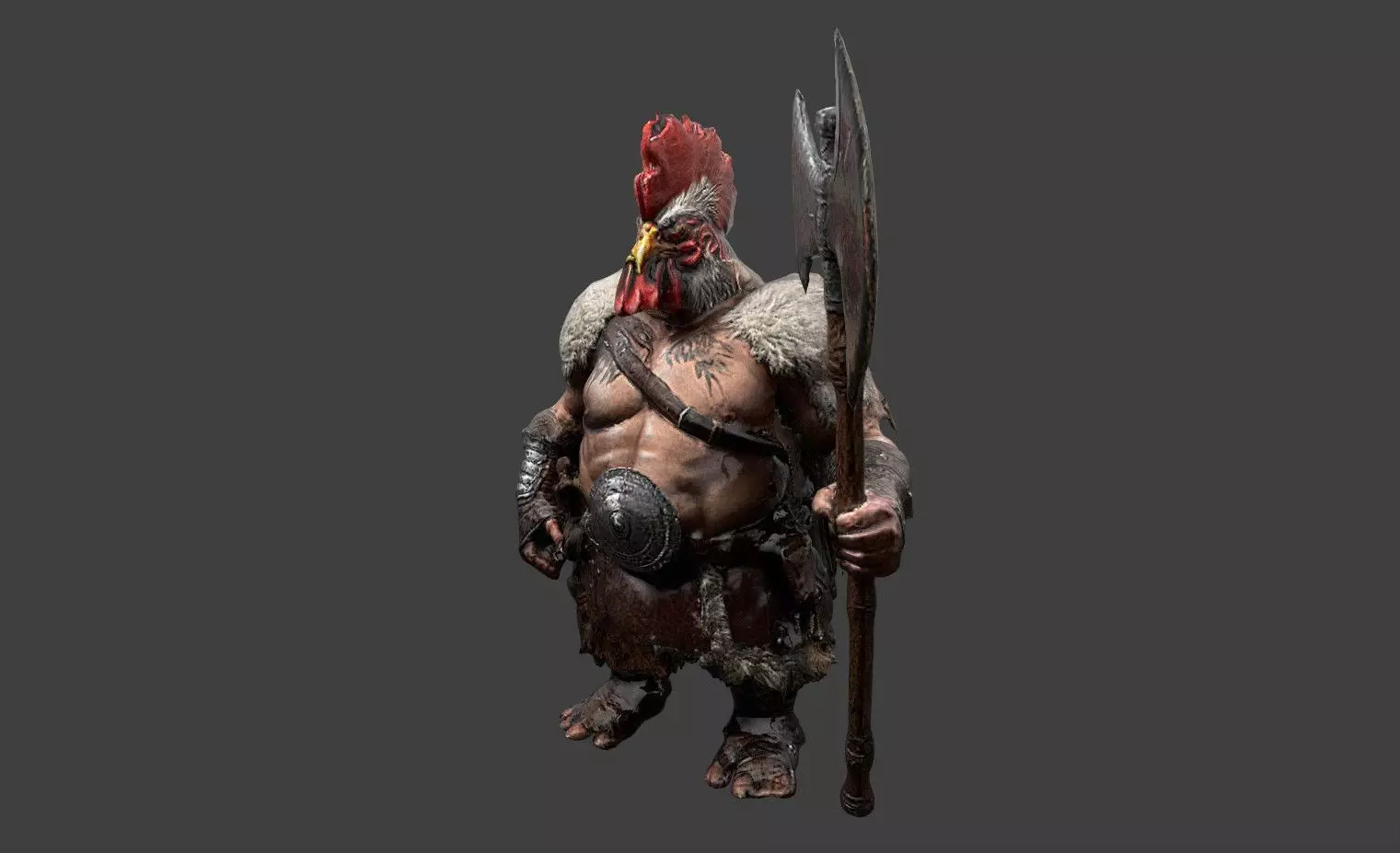 Animal Warrior Pack 4 Low-poly 3D model_9