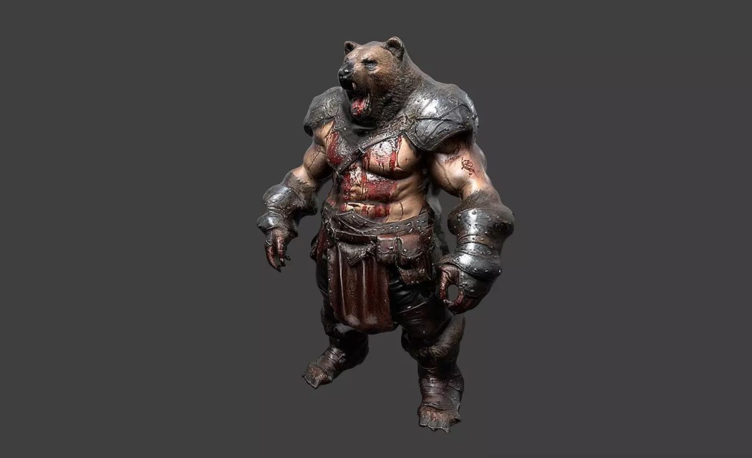 Animal Warrior Pack 4 Low-poly 3D model_11