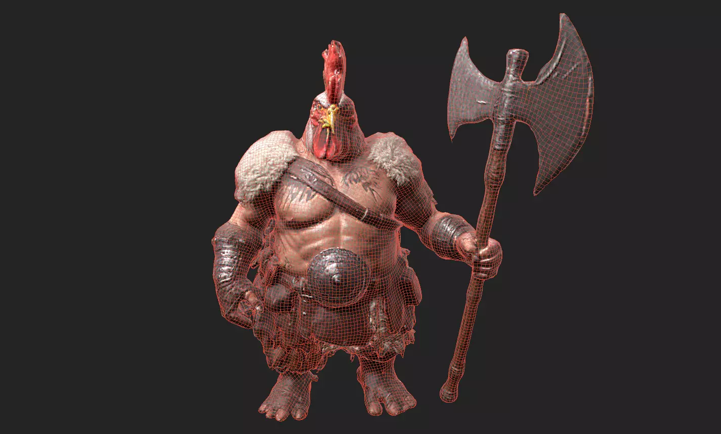 Animal Warrior Pack 4 Low-poly 3D model_37