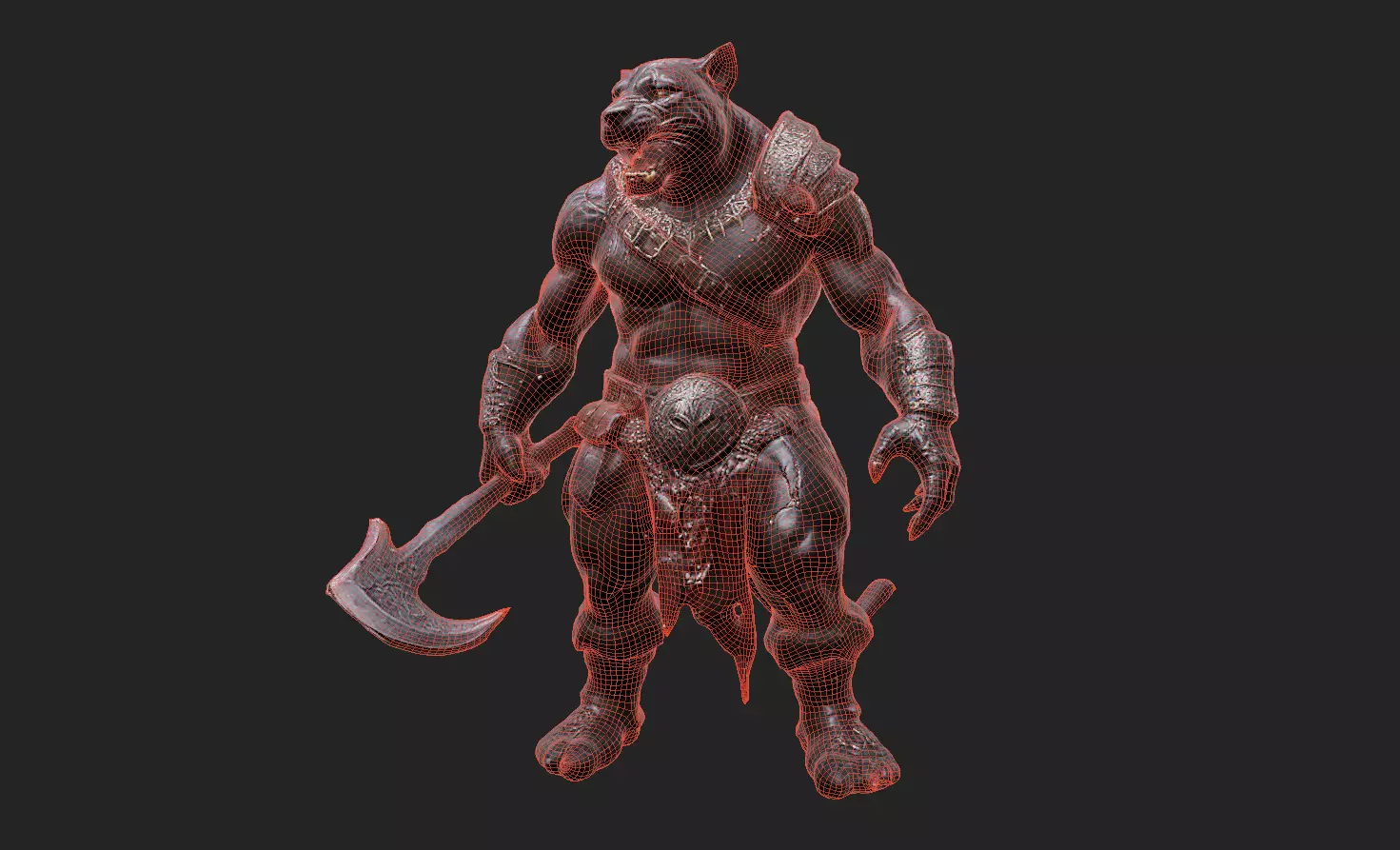 Animal Warrior Pack 4 Low-poly 3D model_41