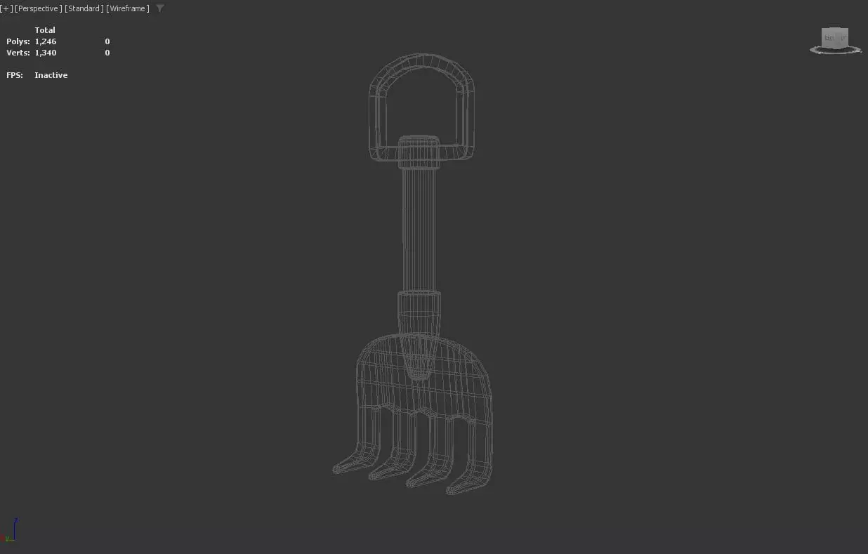 Stylized Low-Poly Rake Low-poly 3D model_16