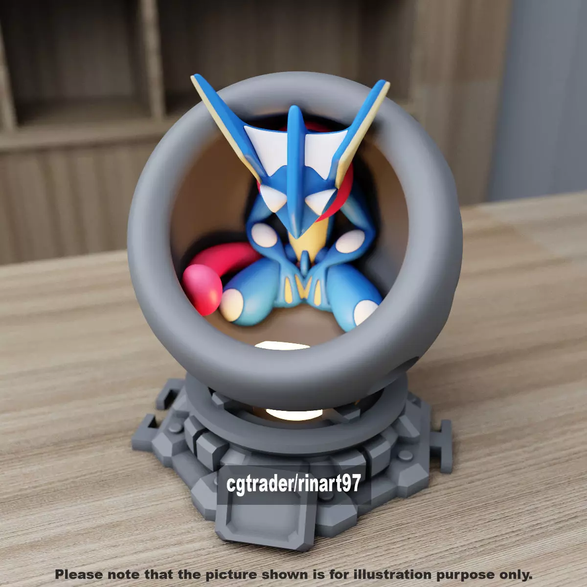 Greninja healing machine pods 3D print model_3