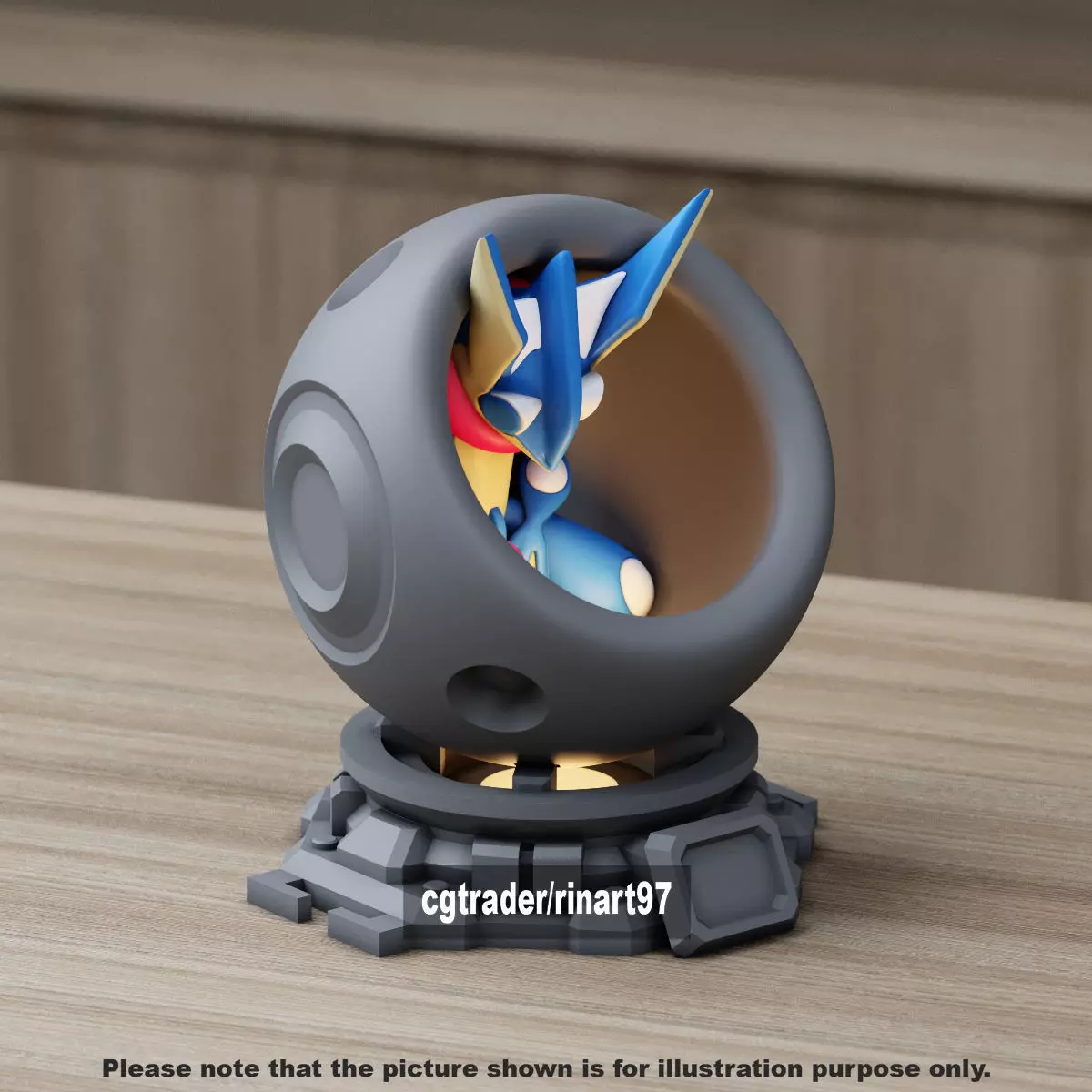 Greninja healing machine pods 3D print model_12