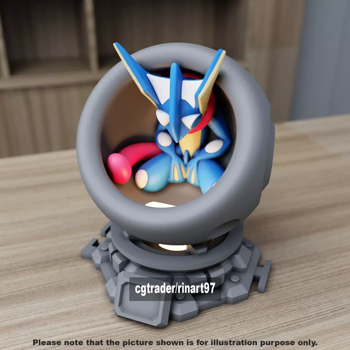 Greninja healing machine pods 3D print model_4