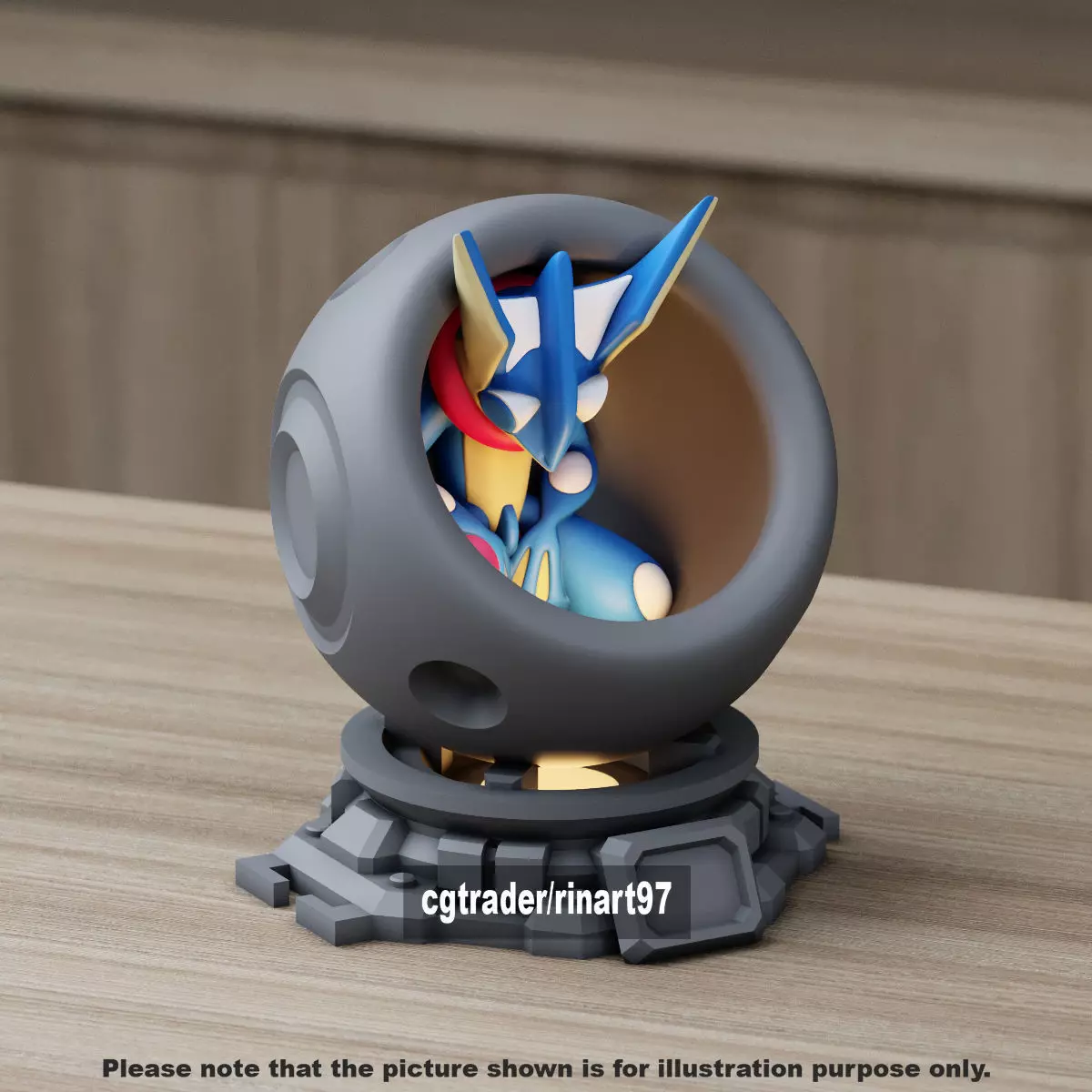 Greninja healing machine pods 3D print model_11