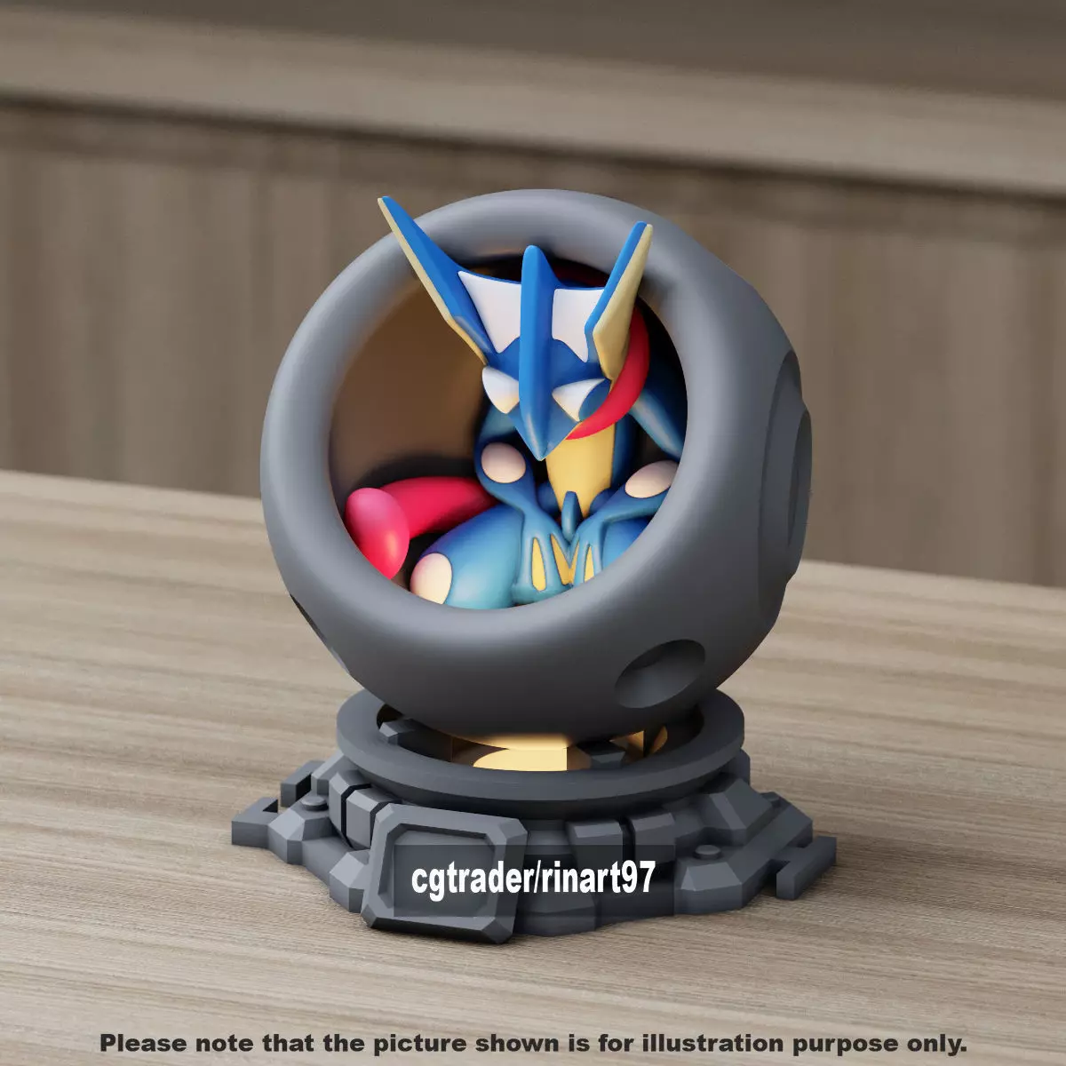 Greninja healing machine pods 3D print model_13