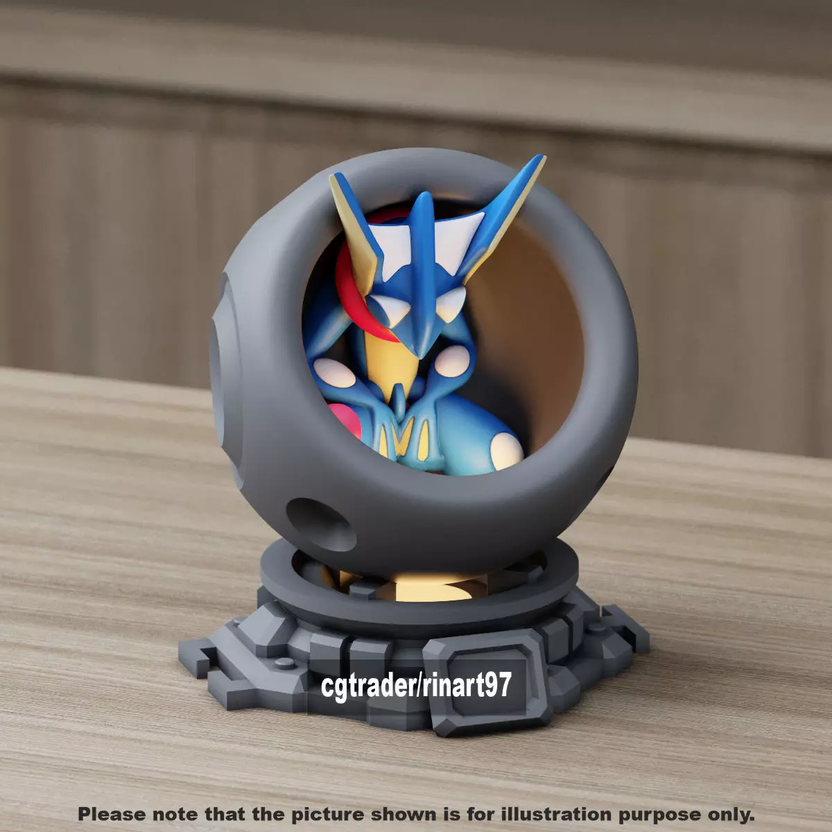 Greninja healing machine pods 3D print model_10