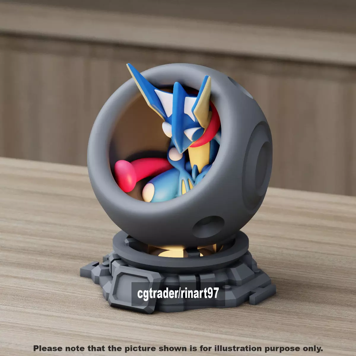 Greninja healing machine pods 3D print model_14