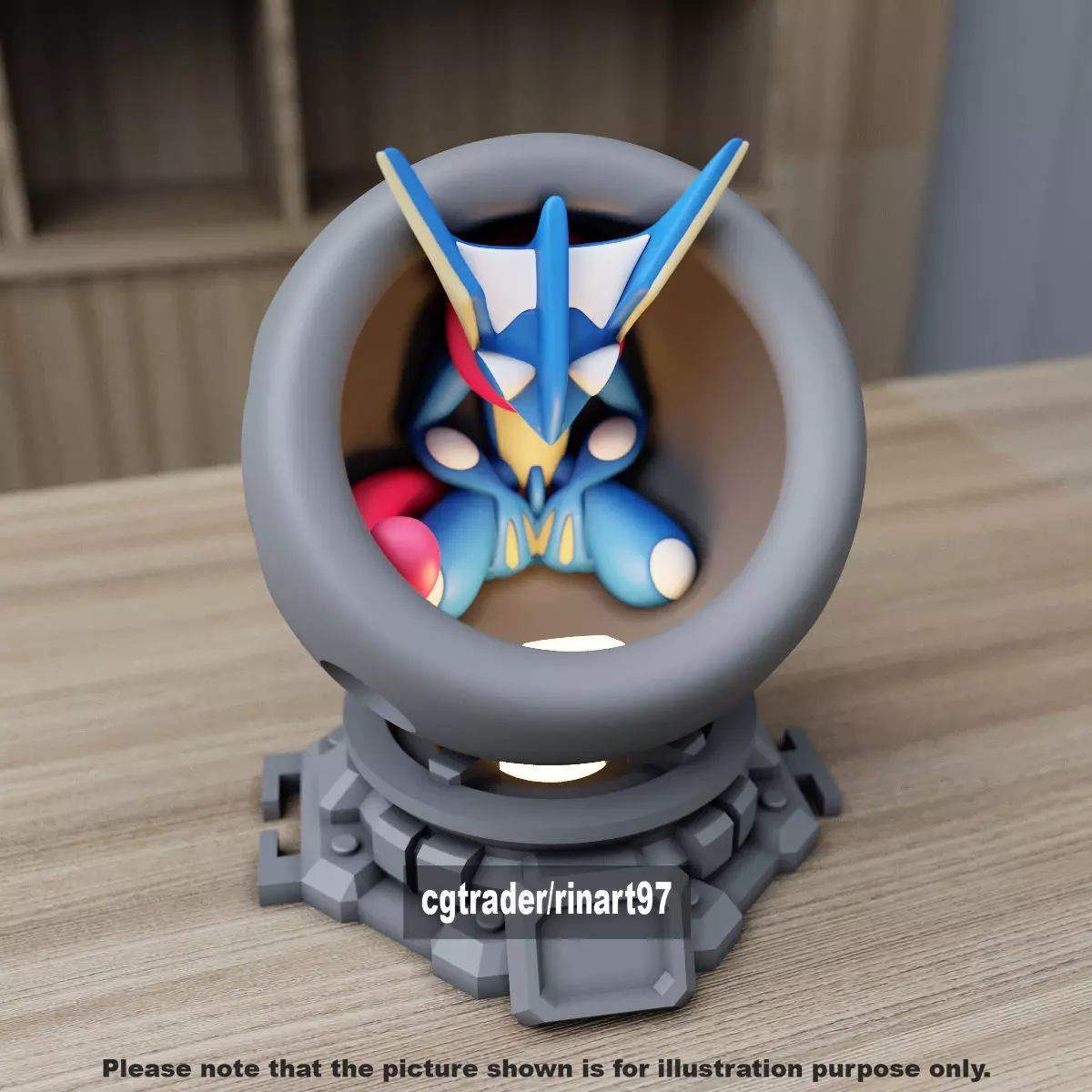 Greninja healing machine pods 3D print model_5