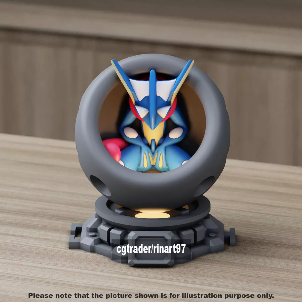 Greninja healing machine pods 3D print model_8
