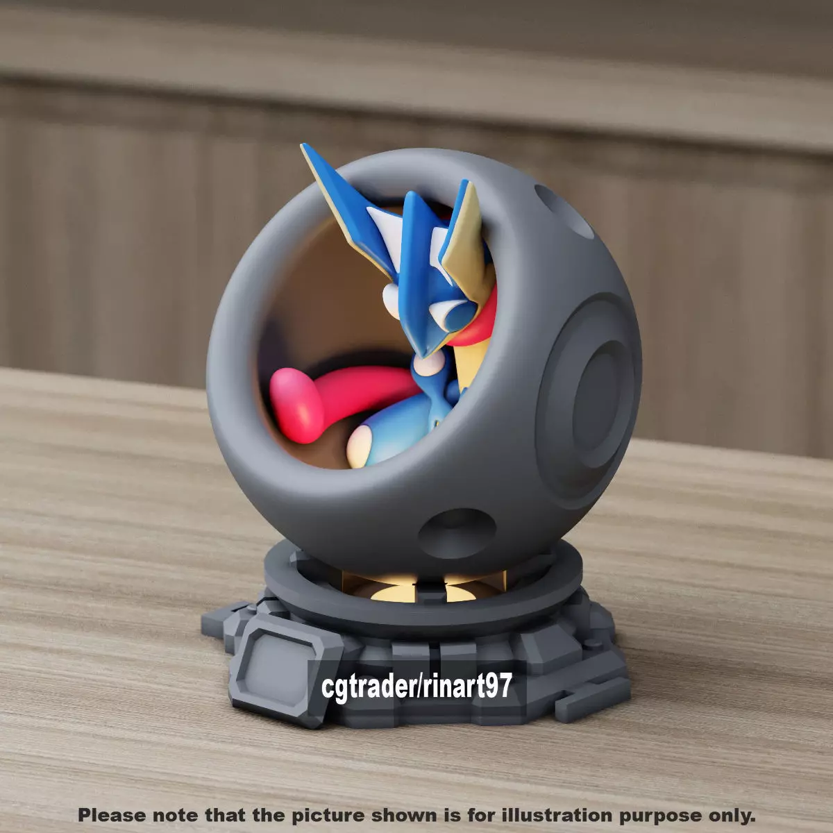 Greninja healing machine pods 3D print model_1