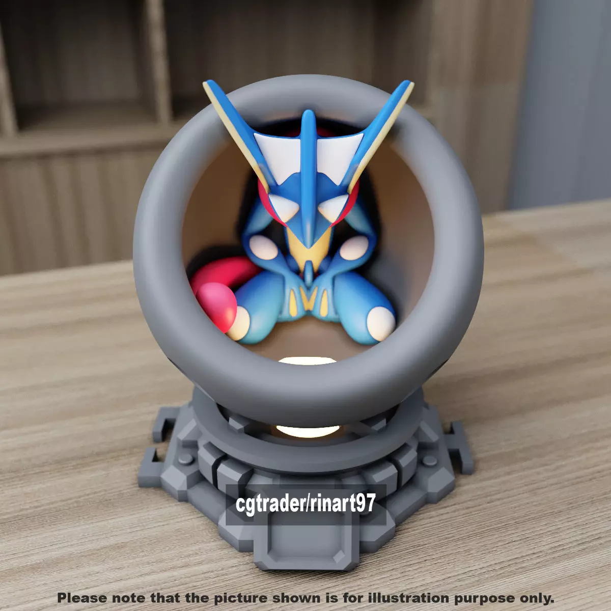 Greninja healing machine pods 3D print model_2