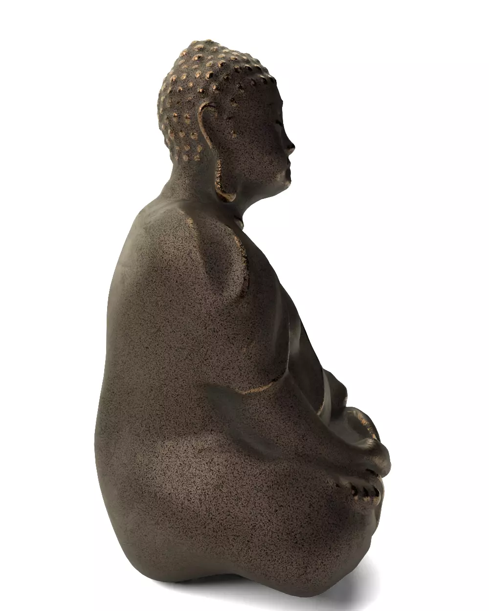 Seated Shakyamuni - Decorative Statue 3D model_7