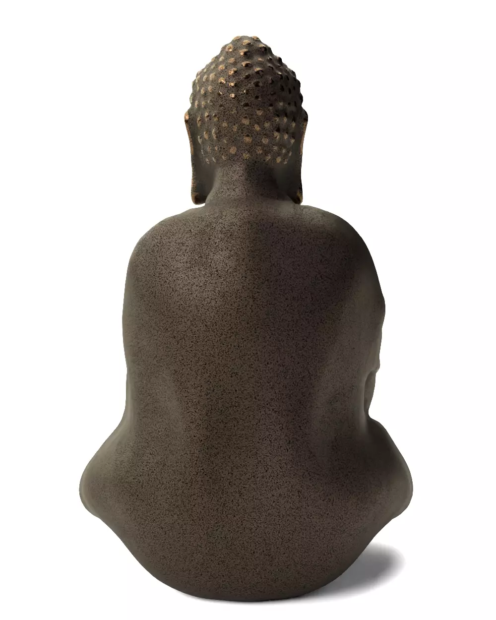 Seated Shakyamuni - Decorative Statue 3D model_5