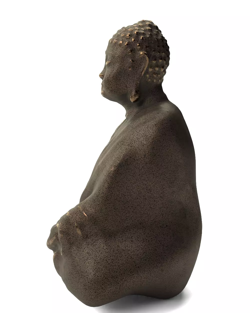 Seated Shakyamuni - Decorative Statue 3D model_3