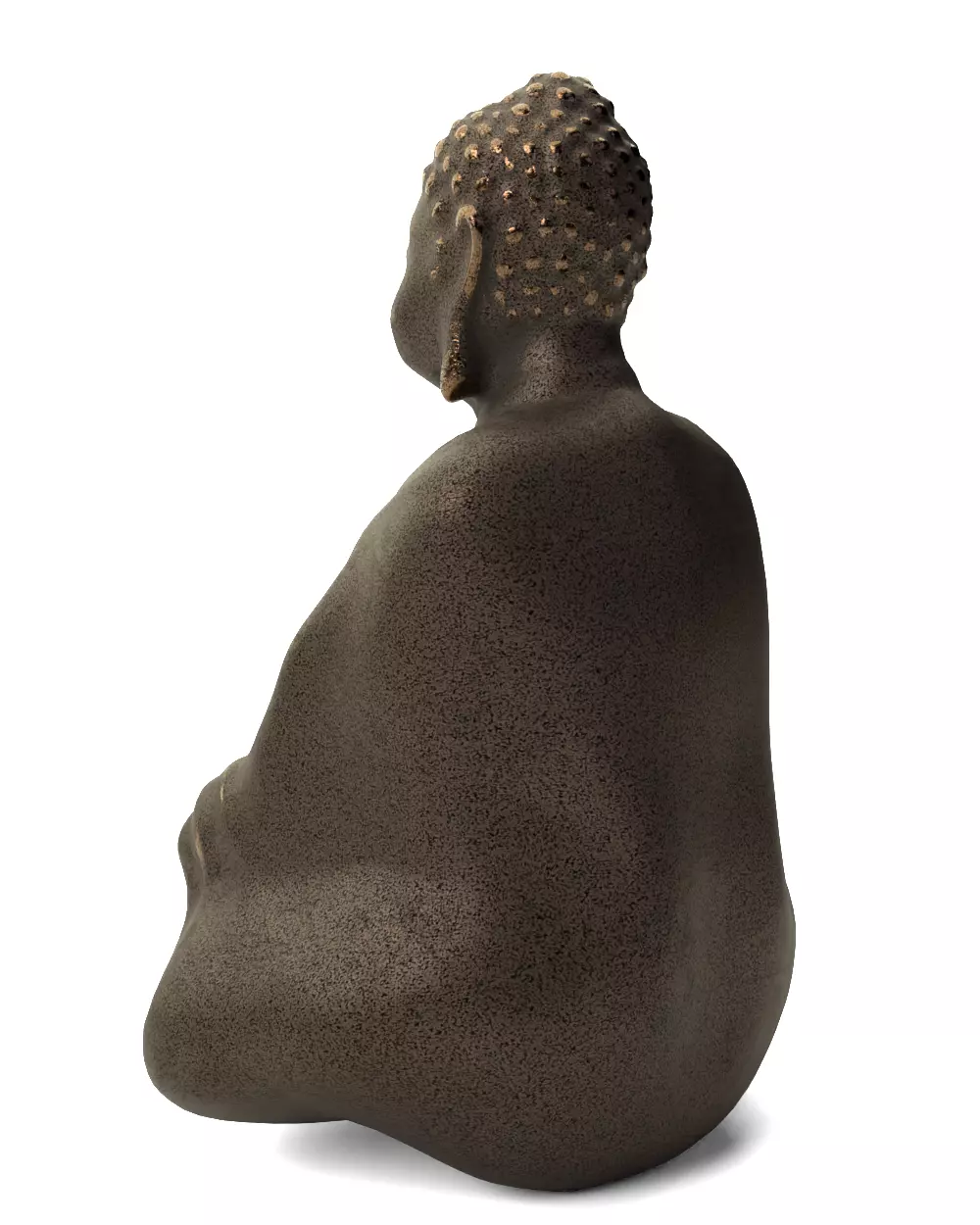 Seated Shakyamuni - Decorative Statue 3D model_4