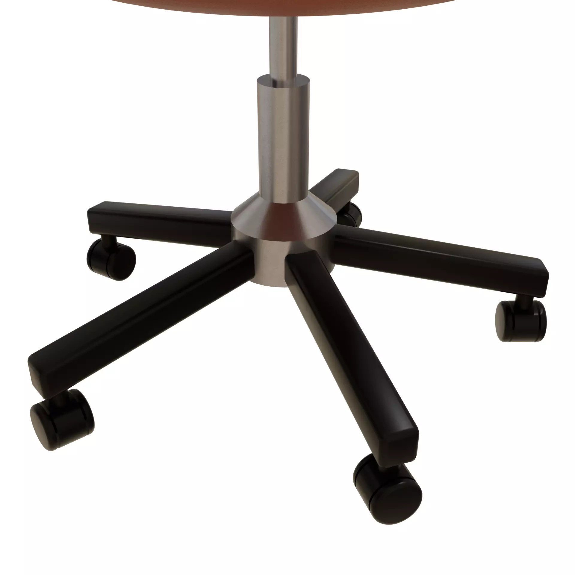 Modern Leather Office Chair Low-poly 3D model_5