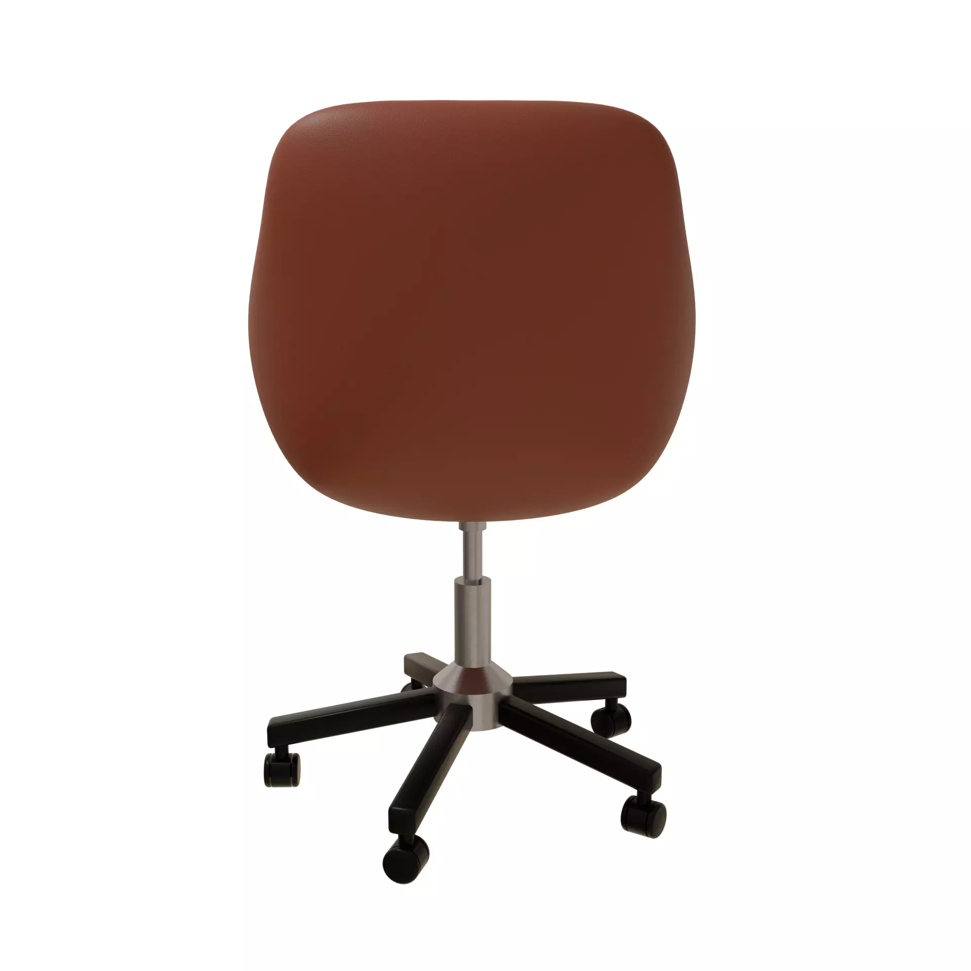 Modern Leather Office Chair Low-poly 3D model_3