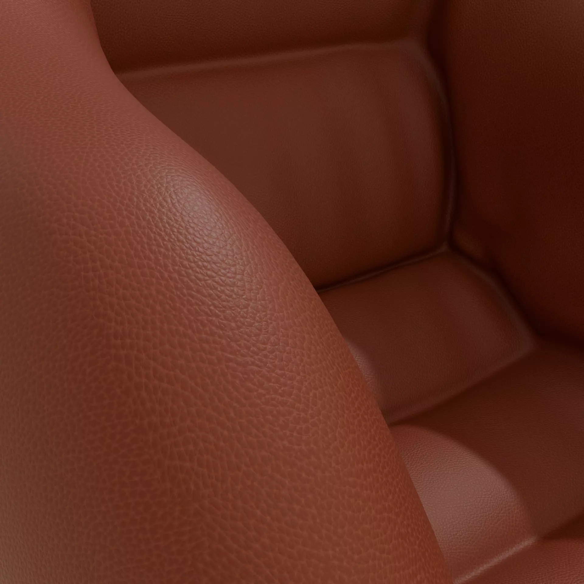 Modern Leather Office Chair Low-poly 3D model_4