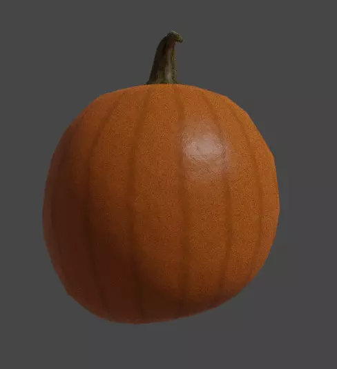 Low Poly Pumpkin with LODs and PBR Textures Low-poly 3D model_2