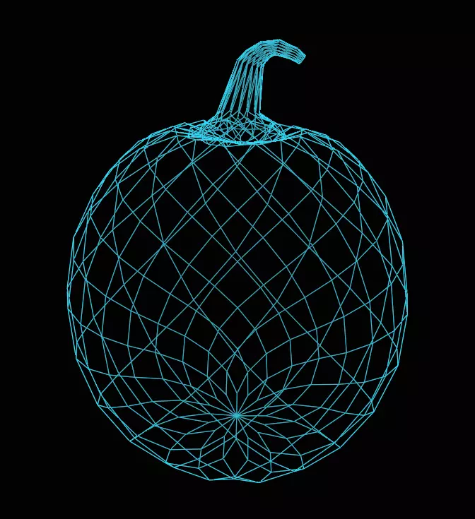 Low Poly Pumpkin with LODs and PBR Textures Low-poly 3D model_5