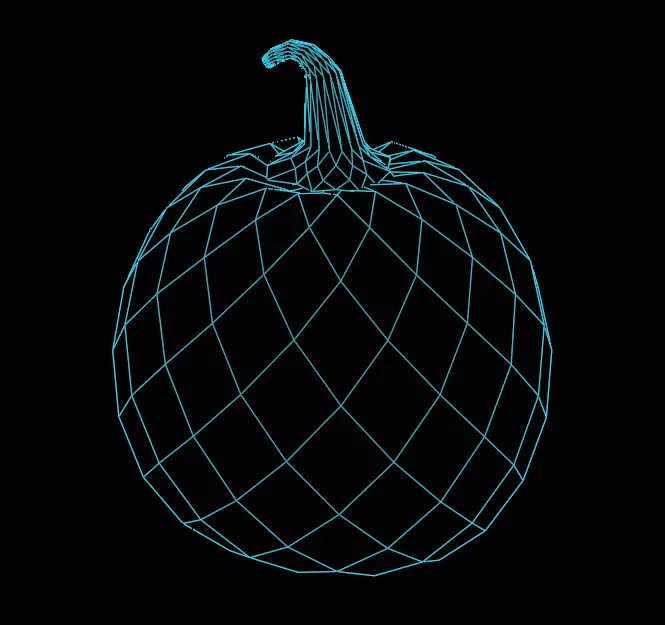 Low Poly Pumpkin with LODs and PBR Textures Low-poly 3D model_4