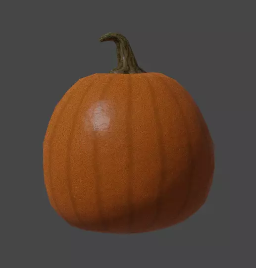 Low Poly Pumpkin with LODs and PBR Textures Low-poly 3D model_1