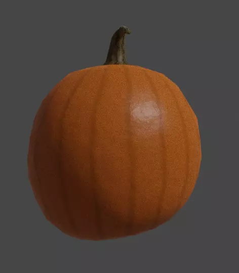 Low Poly Pumpkin with LODs and PBR Textures Low-poly 3D model_3