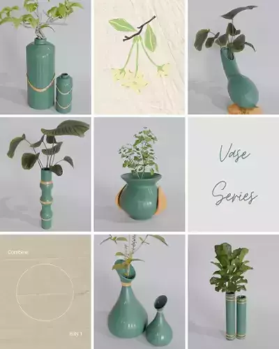 Modern Procedural Vase Collection 6 in 1