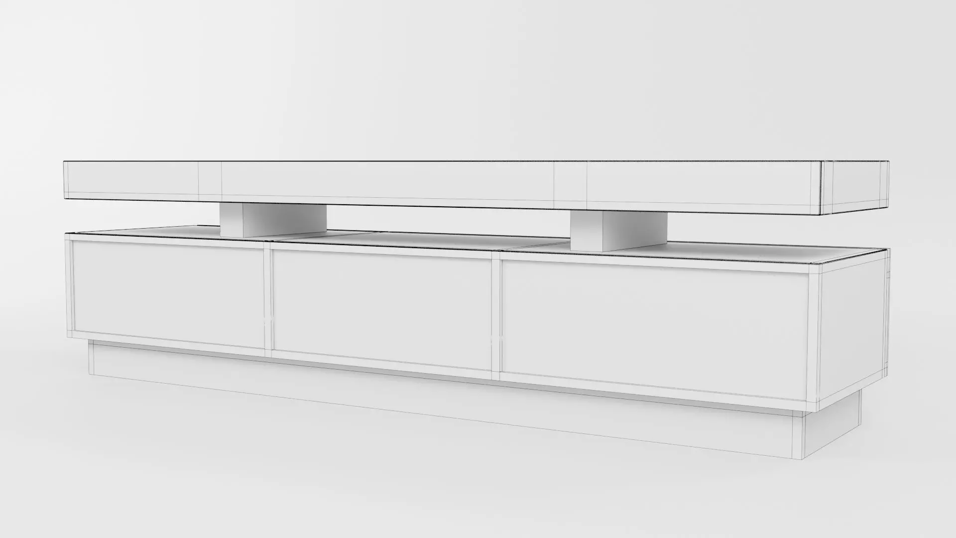 TV Rack CG72 3D model_6