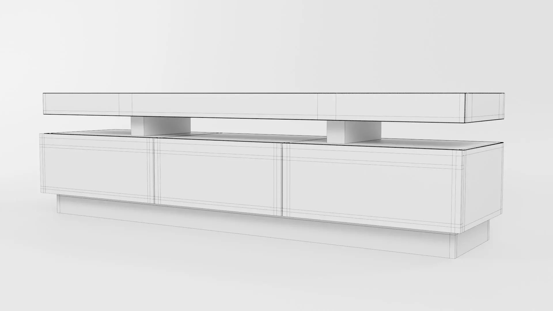 TV Rack CG72 3D model_5