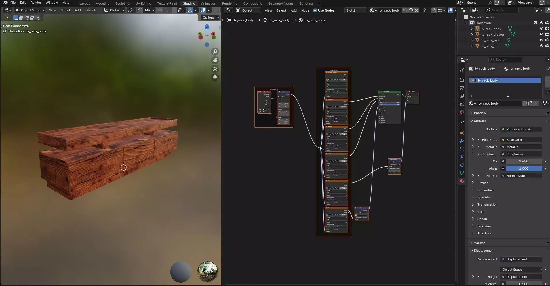 TV Rack CG72 3D model_12