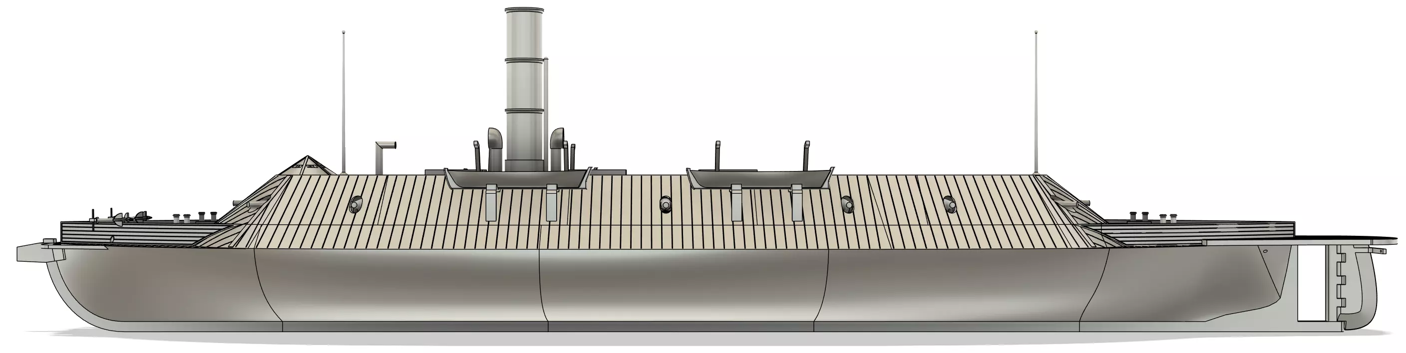 CSS Virginia RC Model 1-72 3D print model_2