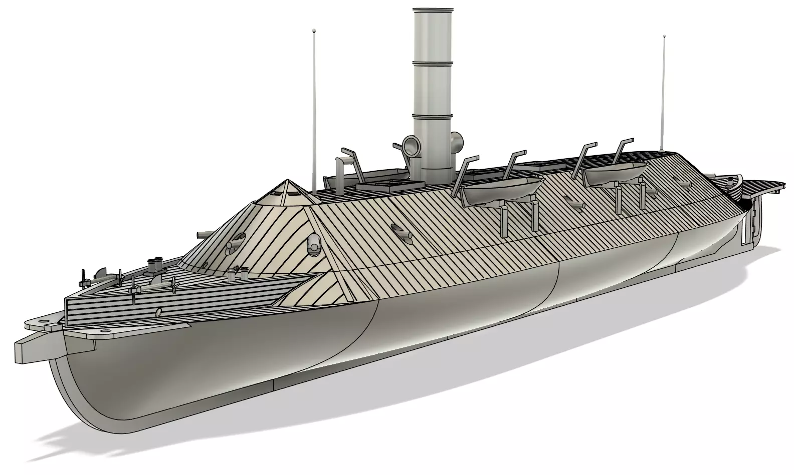 CSS Virginia RC Model 1-72 3D print model_0