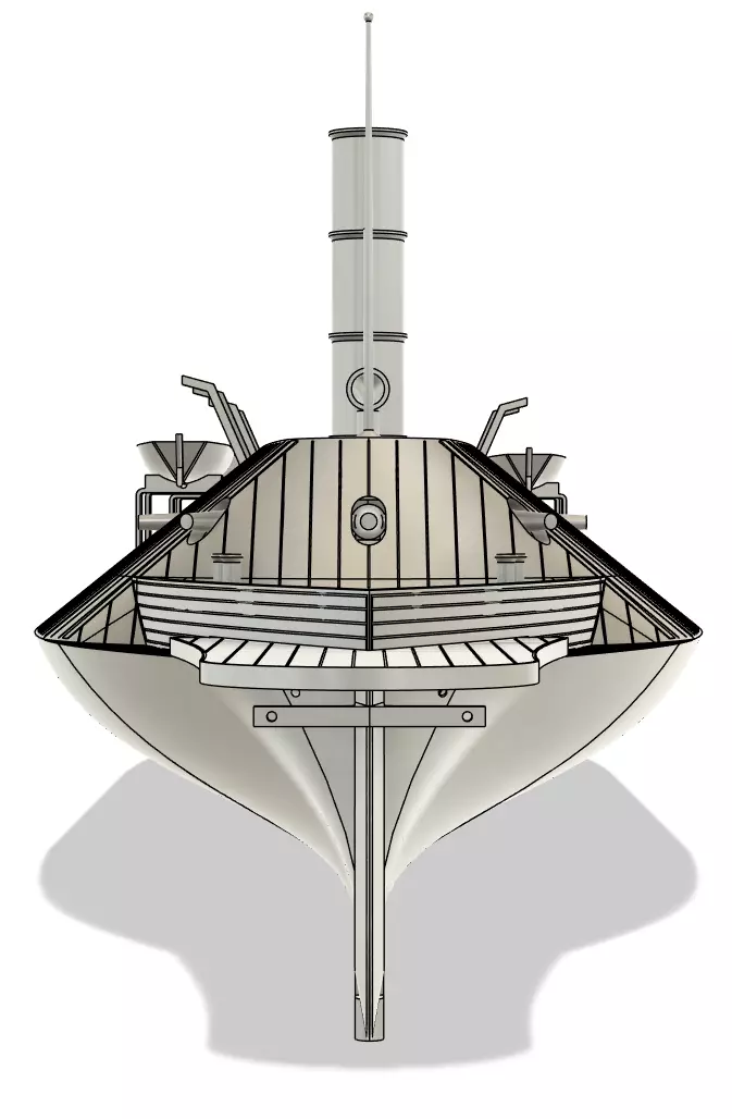 CSS Virginia RC Model 1-72 3D print model_3