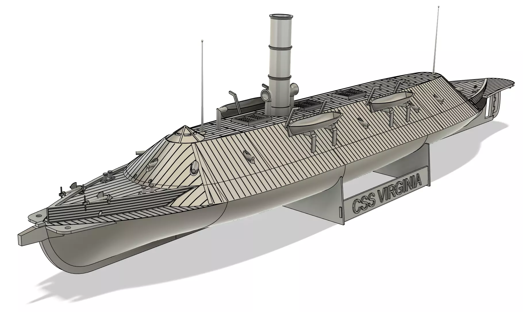 CSS Virginia RC Model 1-72 3D print model_15