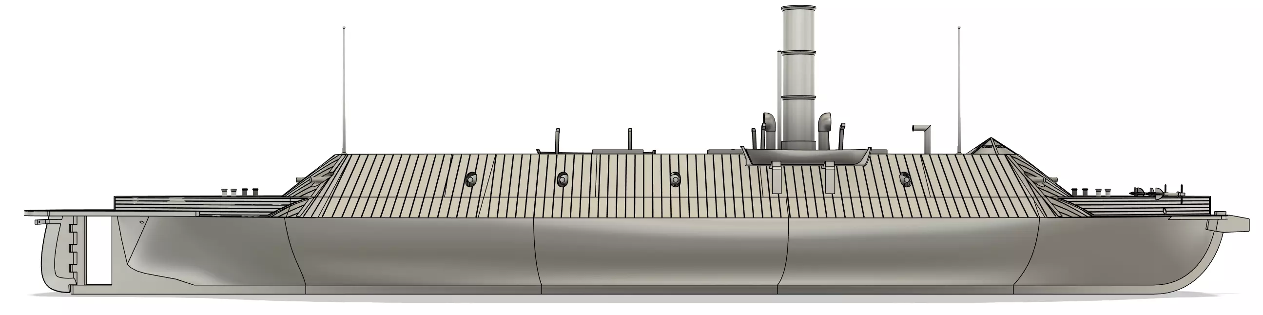 CSS Virginia RC Model 1-72 3D print model_4