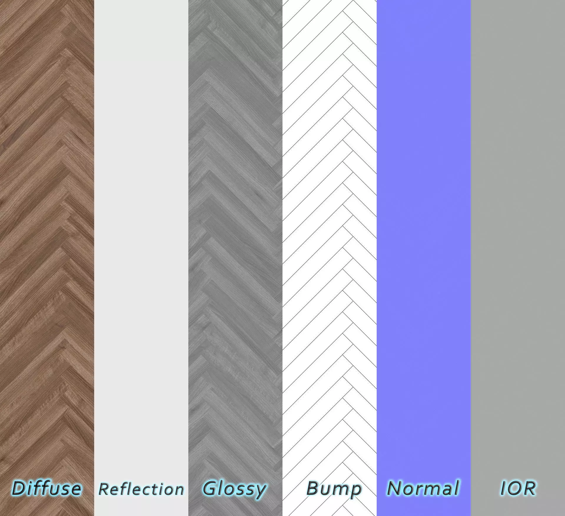Parquet - Laminate - Wooden floor 4 in 1 3D model_6