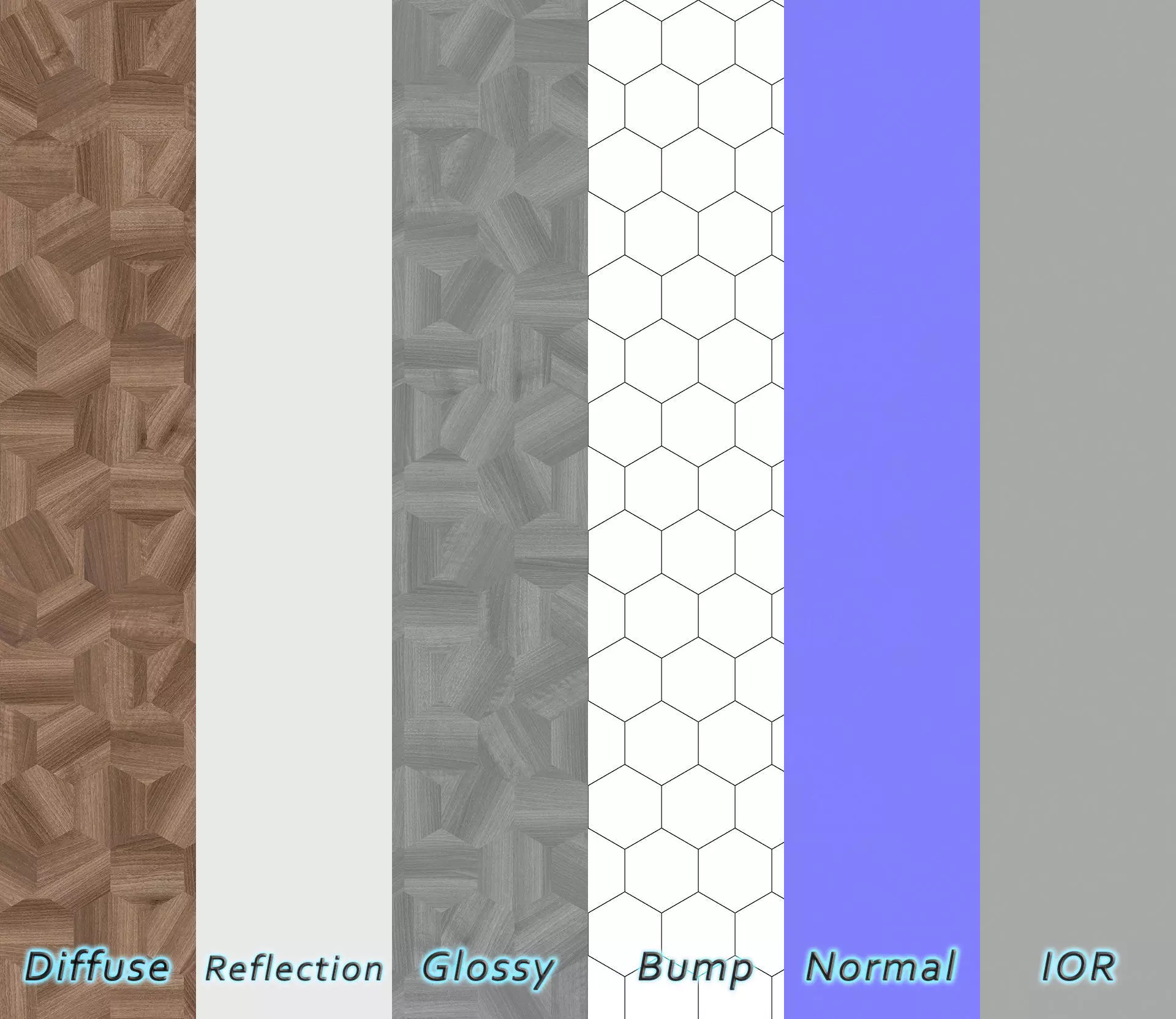 Parquet - Laminate - Wooden floor 4 in 1 3D model_7