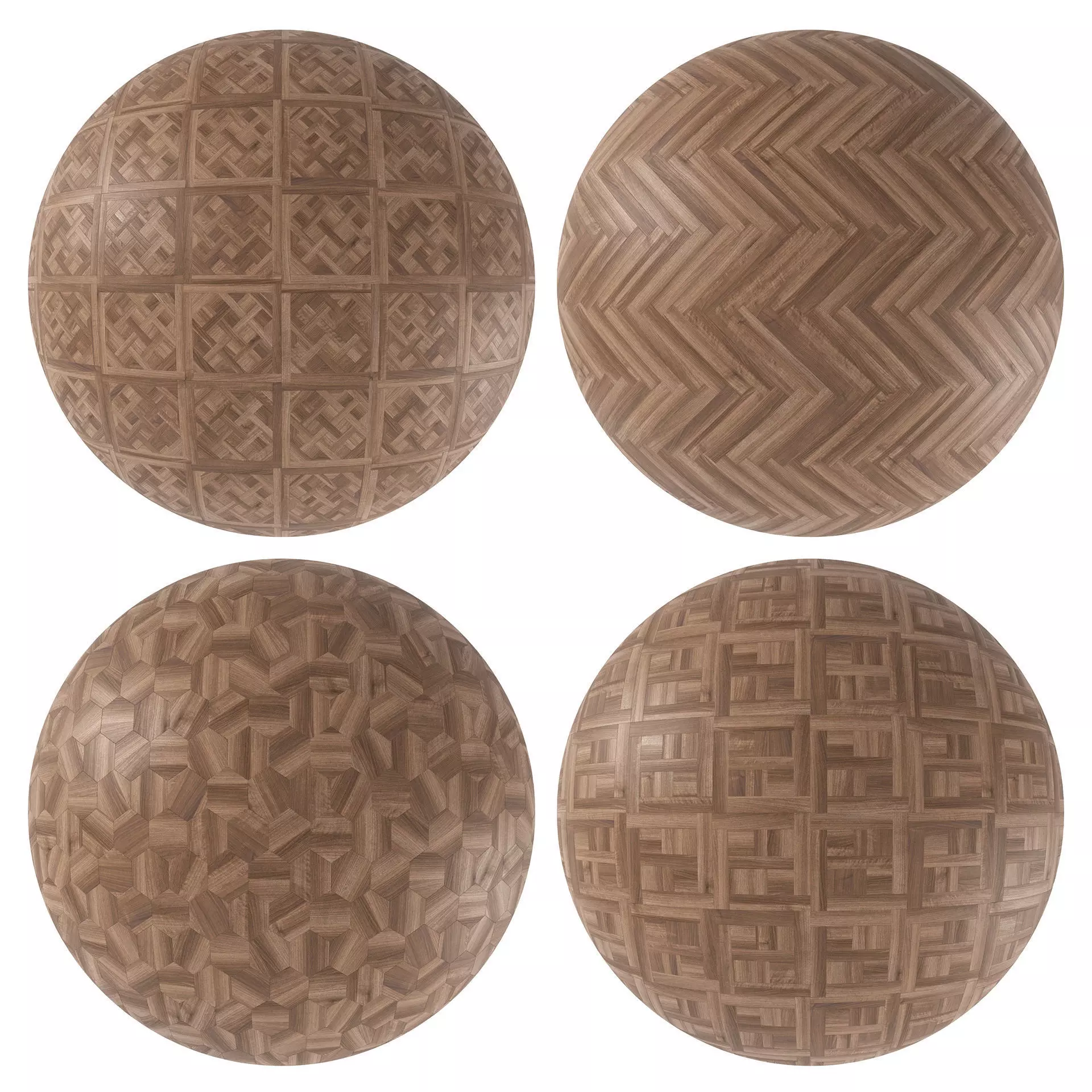 Parquet - Laminate - Wooden floor 4 in 1 3D model_0