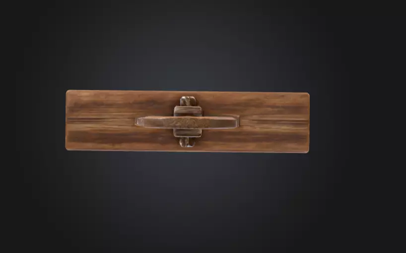 Medieval Sack Hanger Low-poly 3D model_5