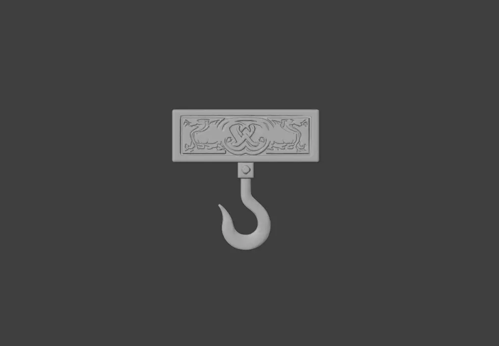 Medieval Sack Hanger Low-poly 3D model_8