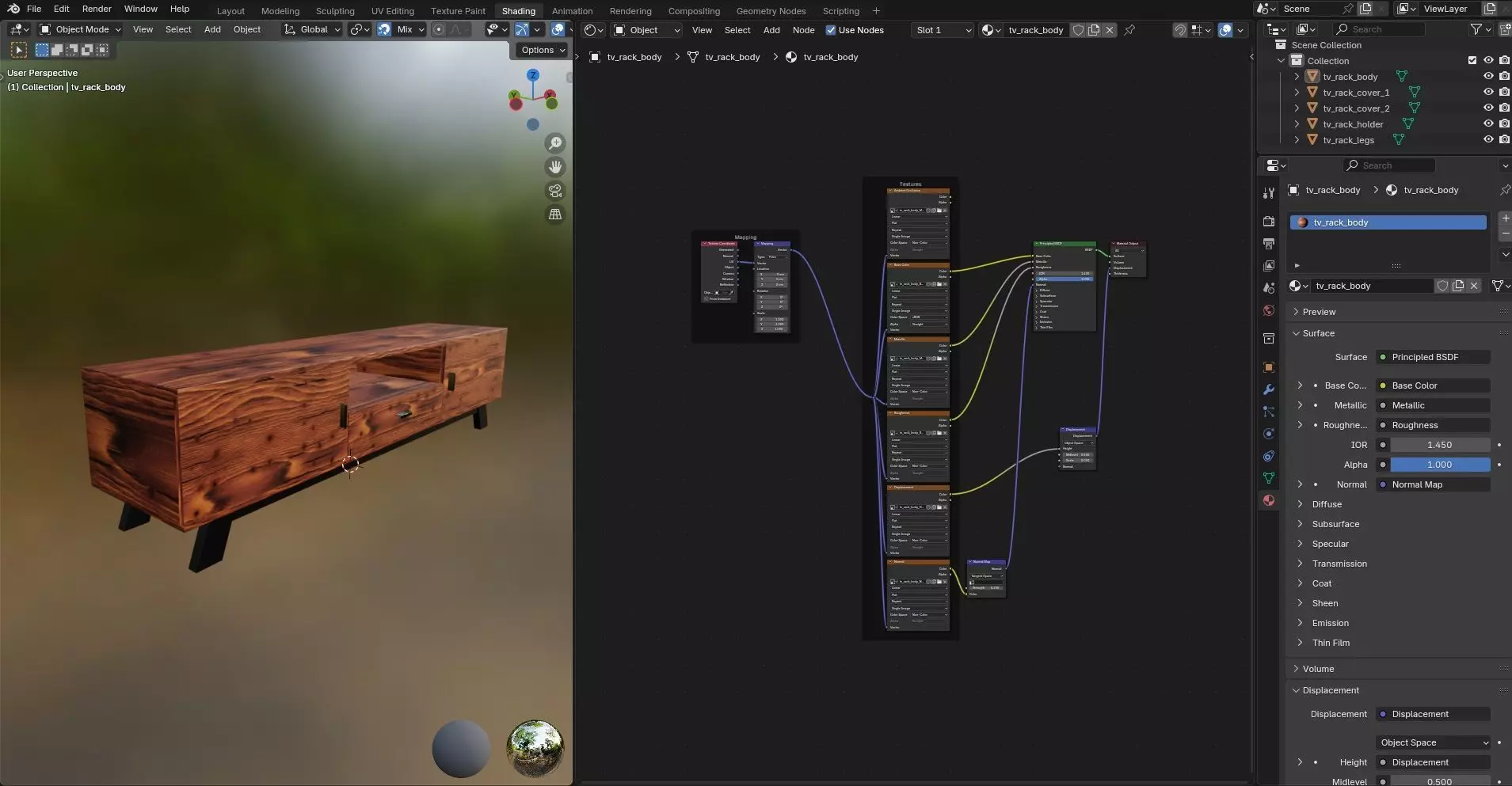 TV Rack CG75 3D model_12