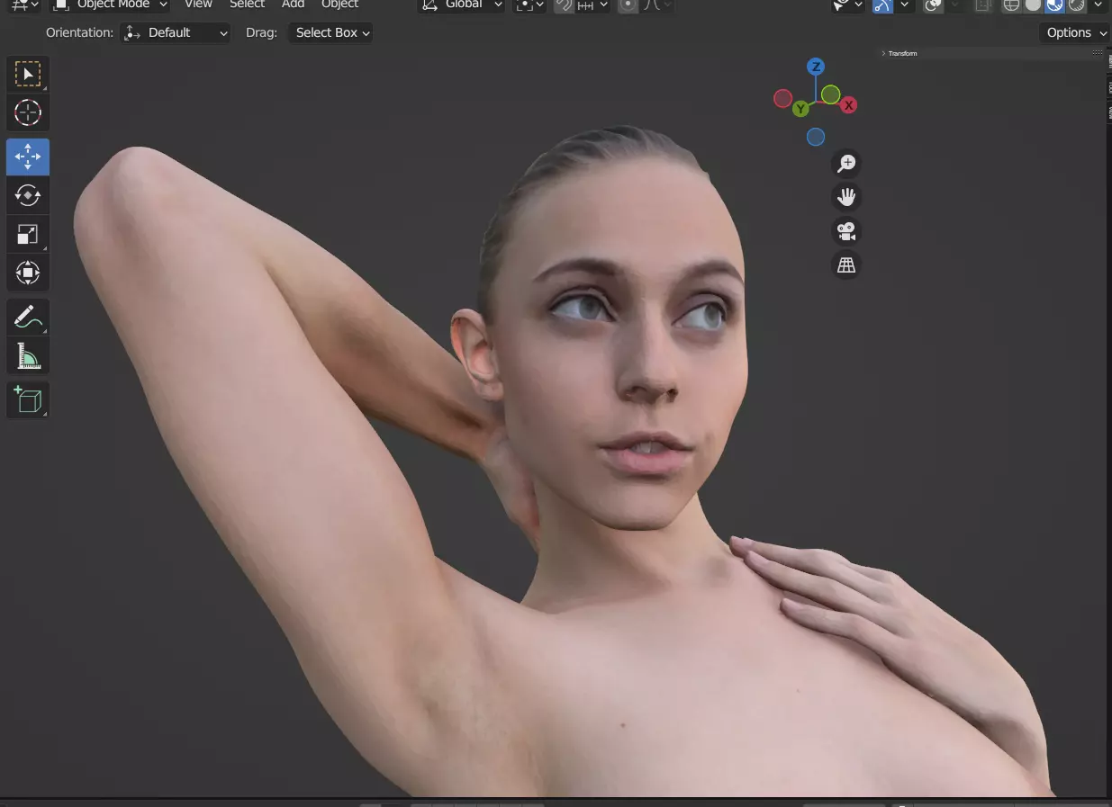 Female Figure Standing Pose 3D model_13