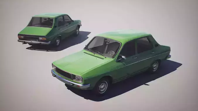 Classic Sedan 1 - R 12 - Game Ready Vehicle Low-poly 3D model 5