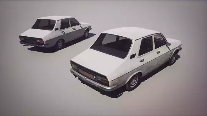 Classic Sedan 1 - R 12 - Game Ready Vehicle Low-poly 3D model 2