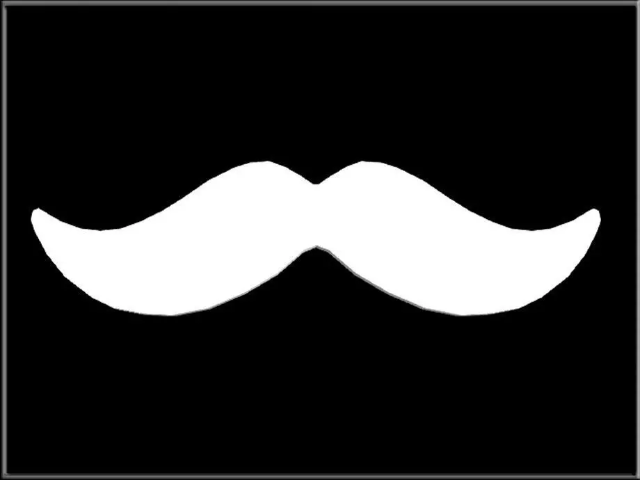 Simple Mustache Low-poly 3D model_0