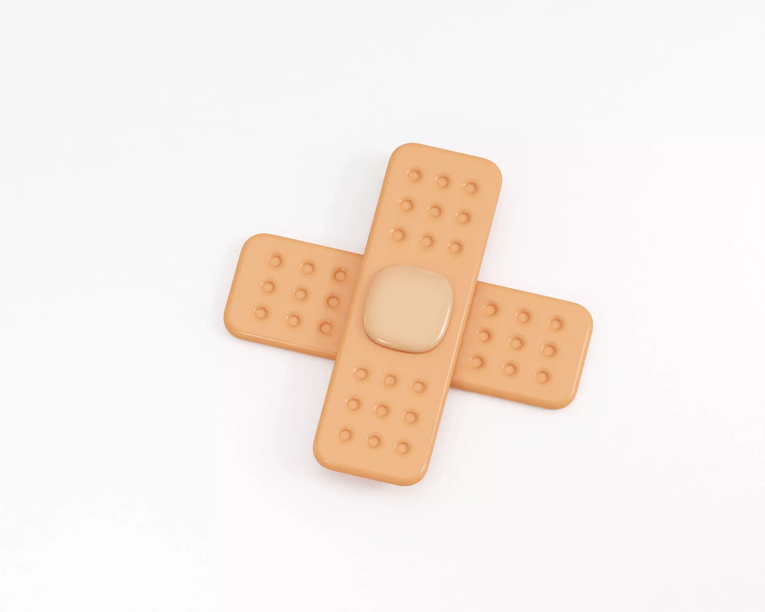 Cartoon Bandage Low-poly 3D model_4