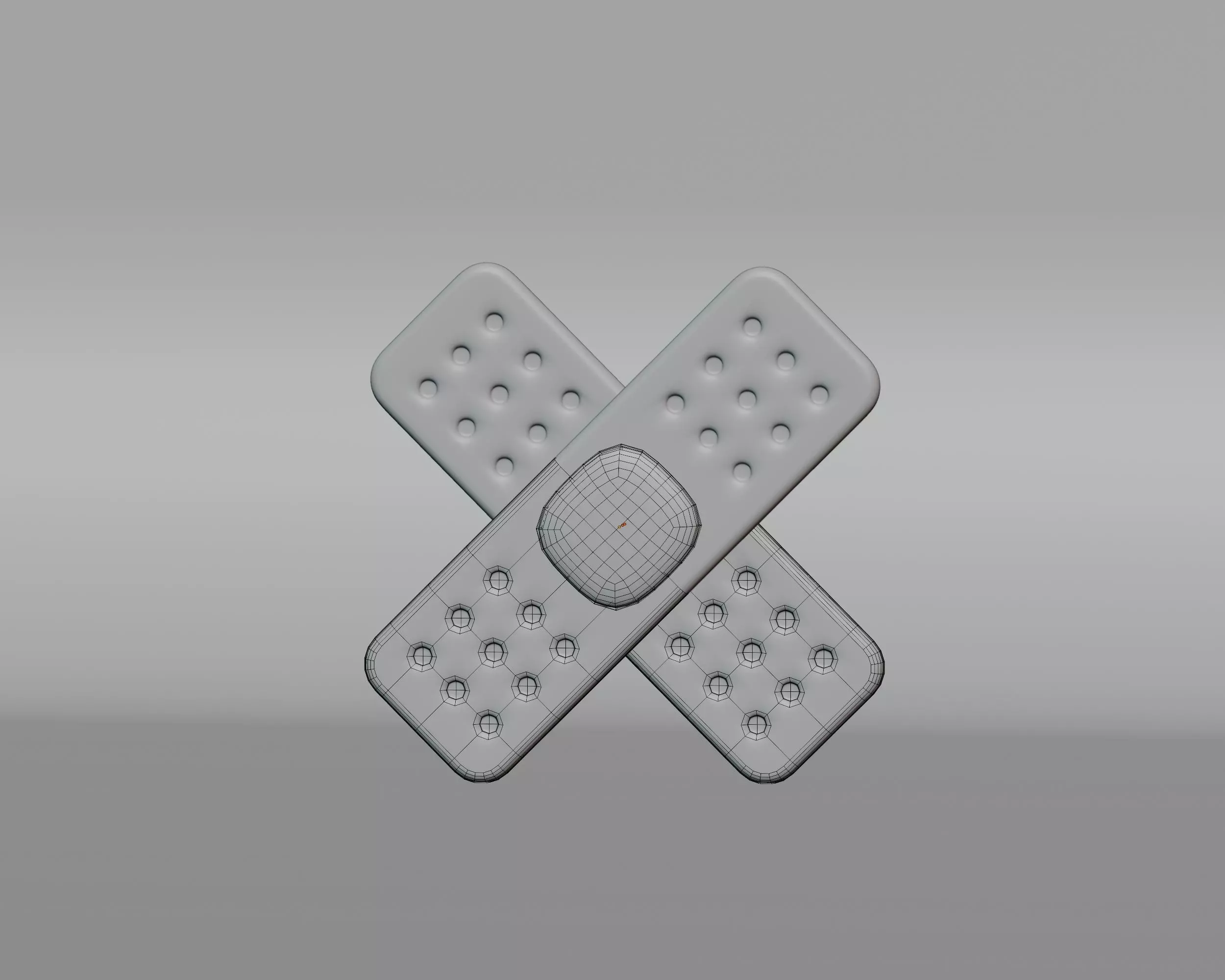 Cartoon Bandage Low-poly 3D model_1