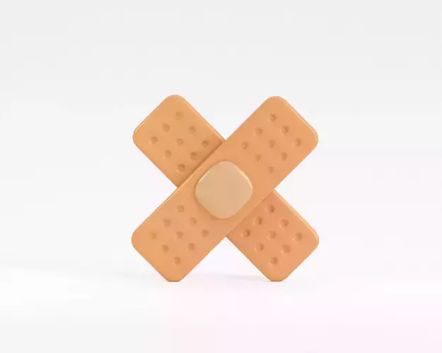 Cartoon Bandage Low-poly 3D model